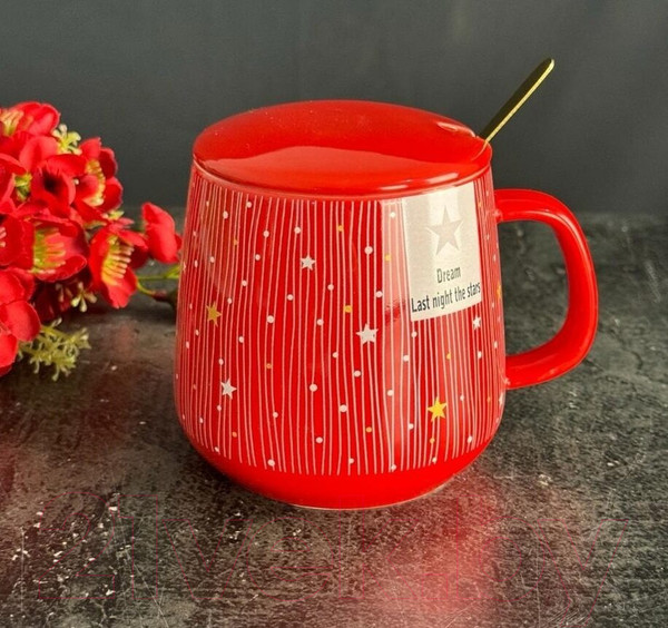 Изображение товара Кружка с ложкой Lenardi 315-046 (с крышкой и ложкой)