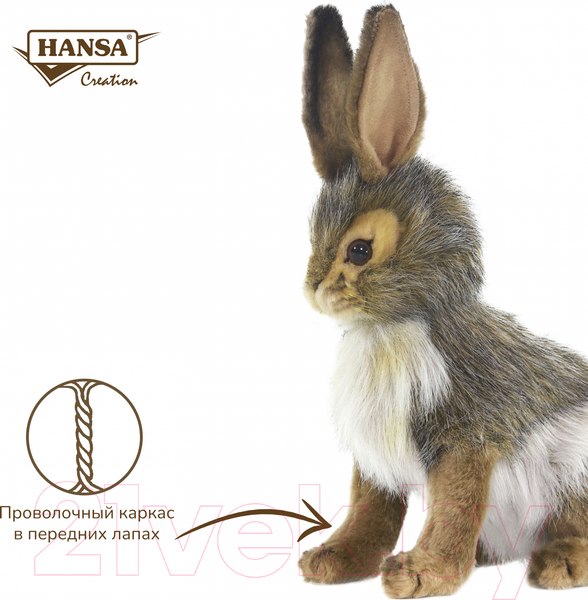 Изображение товара Мягкая игрушка Hansa Сreation Заяц чернохвостый / 3754