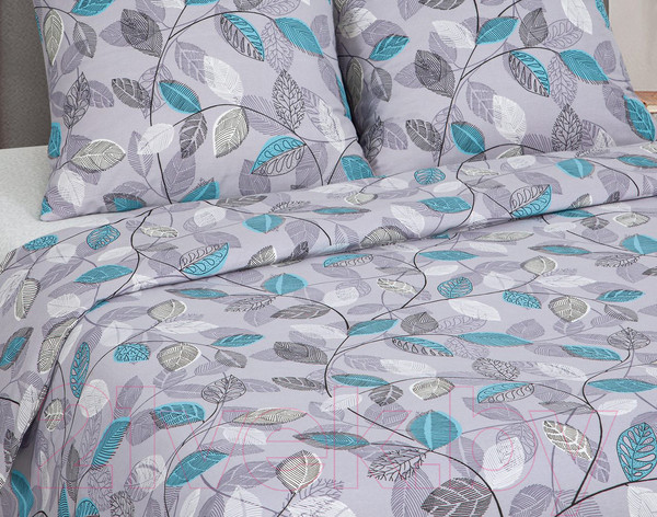 Изображение товара Комплект постельного белья АртПостель Серебряные листья 514