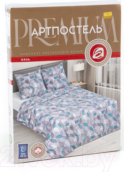 Изображение товара Комплект постельного белья АртПостель Серебряные листья 514