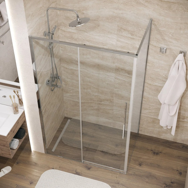 Изображение товара Душевая стенка Grossman Galaxy 80x195 / 200.K33.01.80.10.00 (хром/стекло прозрачное)