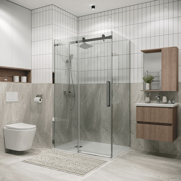 Изображение товара Душевая стенка Grossman Classic 90x195 / 200.K33.04.90.10.00 (хром/стекло прозрачное)