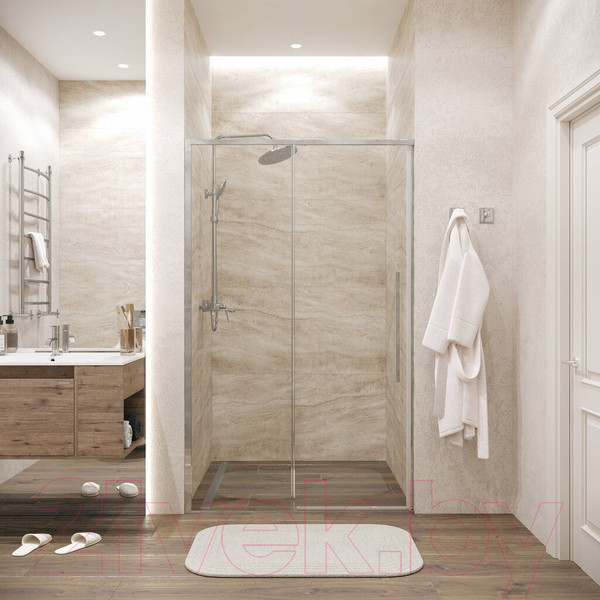 Изображение товара Душевая дверь Grossman Galaxy 100.K33.01.110.10.00 110x195 (хром/стекло прозрачное)