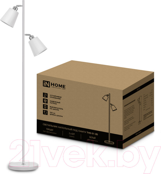 Изображение товара Торшер INhome ТНО 01-2Б 2х60Вт Е27 230В / 4690612049632