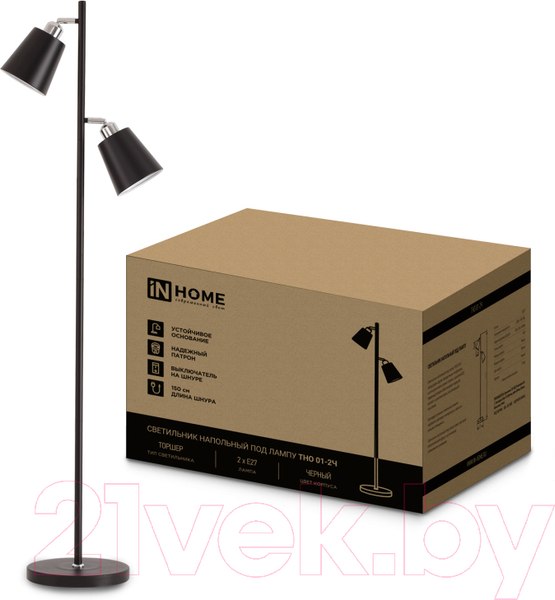 Изображение товара Торшер INhome ТНО 01-2Ч 2х60Вт Е27 230В / 4690612049625
