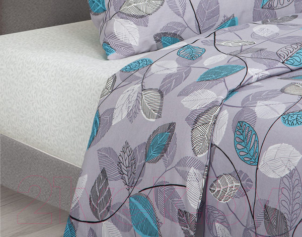 Изображение товара Комплект постельного белья АртПостель Серебряные листья 533