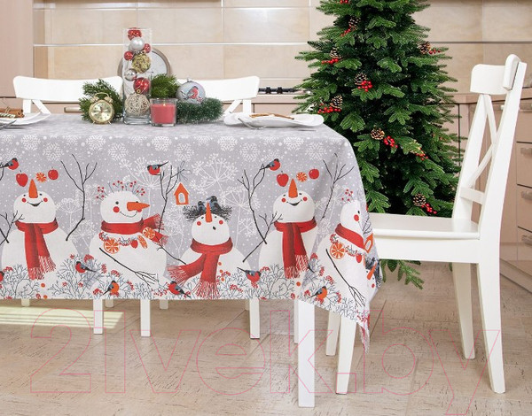 Изображение товара Скатерть АртПостель Снеговики (150x220)