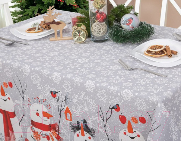 Изображение товара Скатерть АртПостель Снеговики (150x220)