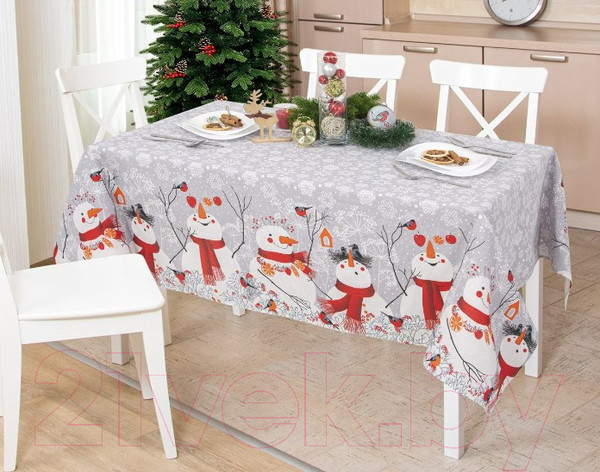 Изображение товара Скатерть АртПостель Снеговики (150x220)
