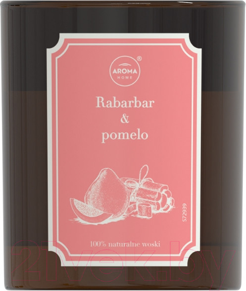 Изображение товара Свеча Aroma Home Domowy Zielnik Rabarbar Pomelo Ароматическая (160г)