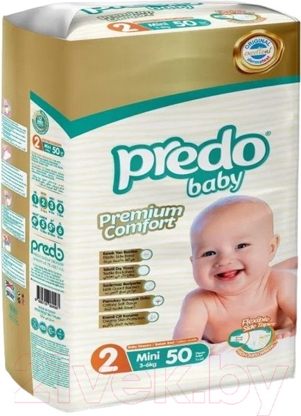 Изображение товара Подгузники детские Predo Baby №2 3-6 кг (50шт)