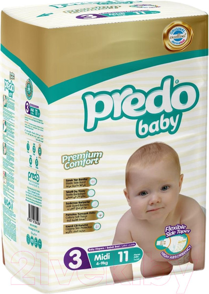 Изображение товара Подгузники детские Predo Baby №3 4-9 кг (11шт)
