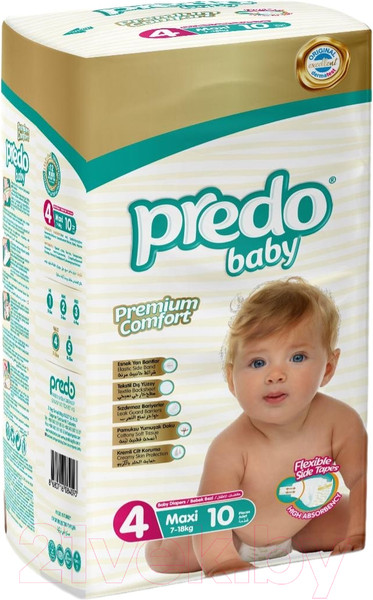 Изображение товара Подгузники детские Predo Baby №4 7-18 кг (10шт)