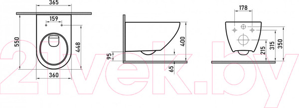Изображение товара Унитаз подвесной с инсталляцией Berges Ego X Rimless / 043356 (с сиденьем)