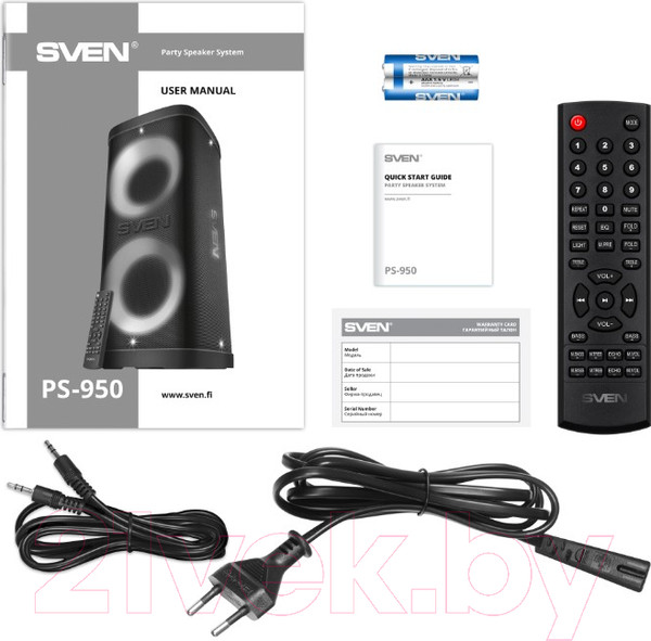 Изображение товара Портативная колонка Sven PS-950 (черный)