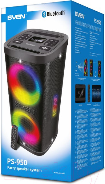 Изображение товара Портативная колонка Sven PS-950 (черный)