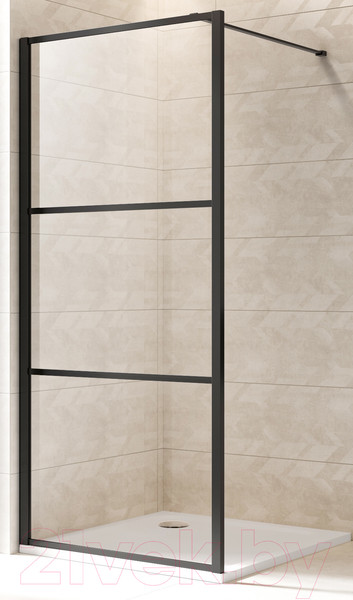 Изображение товара Душевая стенка Adema Смарт компакт 90 Walk-In (черный)