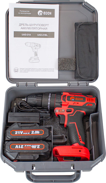 Изображение товара Аккумуляторная дрель-шуруповерт Edon UAD-21A / 24907