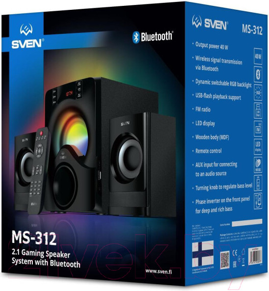 Изображение товара Мультимедиа акустика Sven MS-312 (черный)