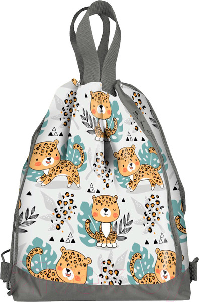 Изображение товара Мешок для обуви Каляка-Маляка Леопард / МДОРКМ-Л (серый)