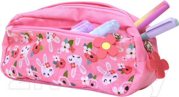 Изображение товара Пенал Каляка-Маляка Зайчики / ПМККМ-З (розовый)