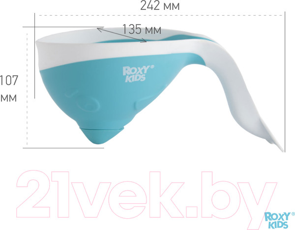 Изображение товара Ковшик для купания Roxy-Kids Flipper RBS-004-MO с лейкой (мятный)