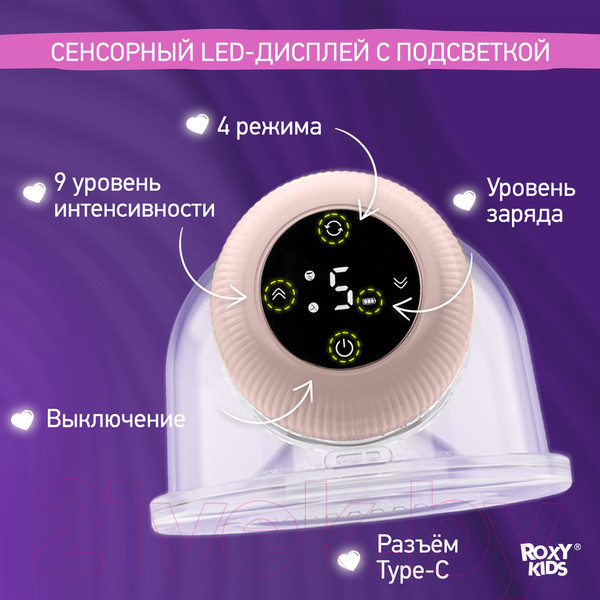 Изображение товара Молокоотсос электрический Roxy-Kids RBRP-S15-P (розовый)