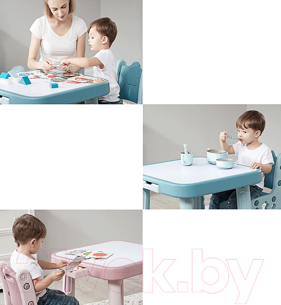 Изображение товара Комплект мебели с детским столом NINO Baby BS-8626 (голубой)