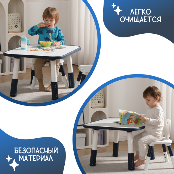 Изображение товара Комплект мебели с детским столом NINO Standart BS-8832P (синий)