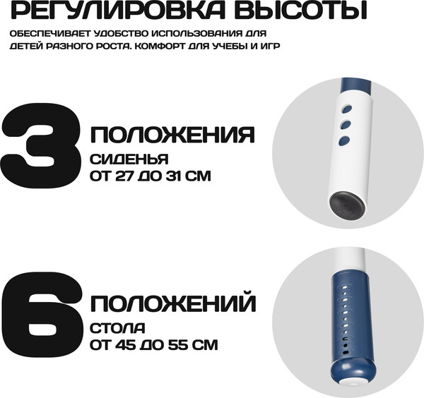 Изображение товара Комплект мебели с детским столом NINO Standart BS-8832P (синий)