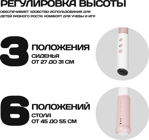 Изображение товара Комплект мебели с детским столом NINO Standart BS-8832P (розовый)