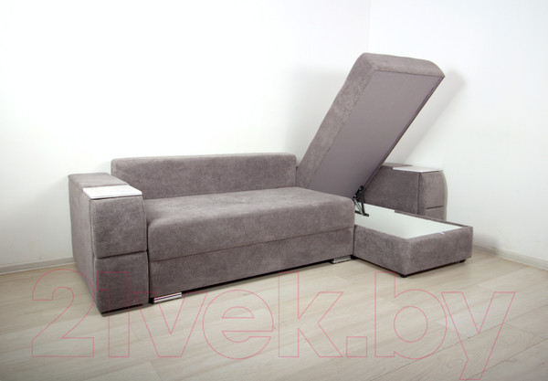 Изображение товара Диван угловой DiArt Бруклин правый (велюр Palermo Smoke)