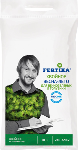 Изображение товара Удобрение Fertika Хвойное для вечнозеленых и голубики весна-лето  (10кг)
