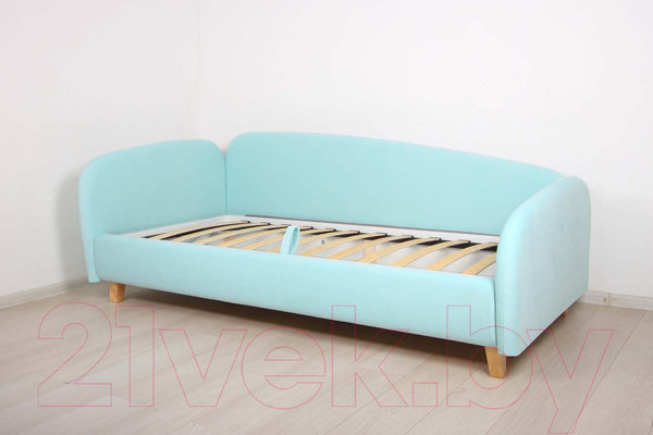 Изображение товара Кровать-тахта DiArt Альба 1.2 левая (велюр Teddy 335)