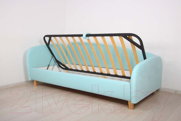 Изображение товара Кровать-тахта DiArt Альба 1.2 левая (велюр Teddy 335)