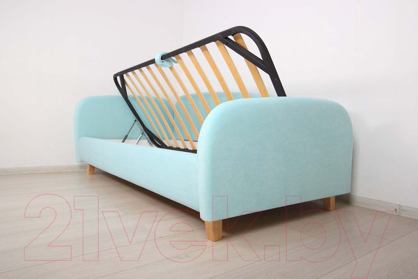 Изображение товара Кровать-тахта DiArt Альба 1.2 левая (велюр Teddy 335)