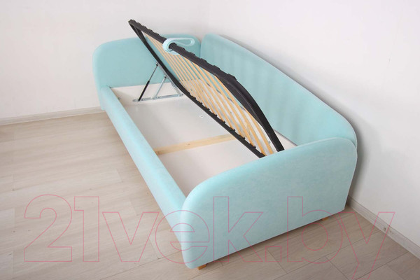 Изображение товара Кровать-тахта DiArt Альба 1.2 левая (велюр Teddy 335)