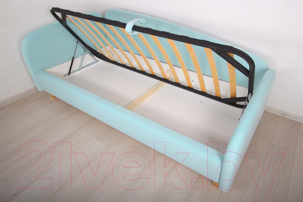 Изображение товара Кровать-тахта DiArt Альба 1.2 левая (велюр Teddy 335)