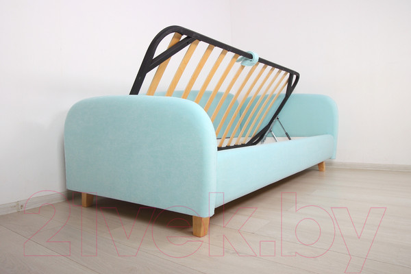 Изображение товара Кровать-тахта DiArt Альба 1.2 правый (велюр Teddy 335)