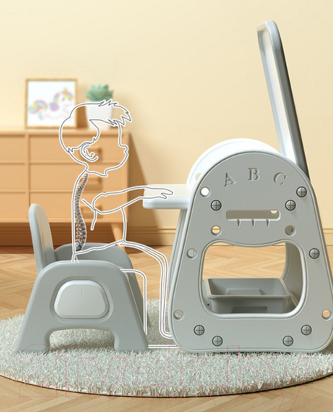 Изображение товара Комплект мебели с детским столом NINO Marina BS-8826 (белый)