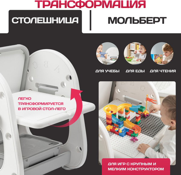 Изображение товара Комплект мебели с детским столом NINO Marina BS-8826 (белый)