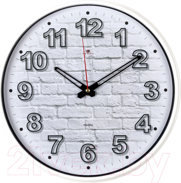 Изображение товара Настенные часы РУБИН Кирпичи / 2940-110 (белый)