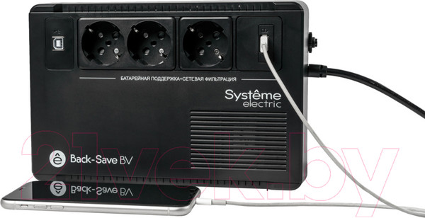 Изображение товара ИБП Systeme (Schneider) Electric Back-Save BV 800ВА AVR 3 Schuko 230В 1 USB-A / BVSE800RS