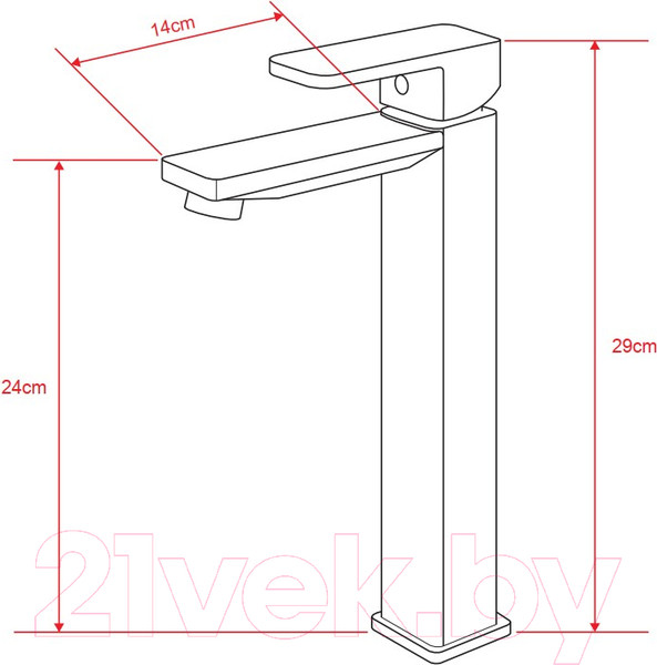 Изображение товара Смеситель Ekko E1106-8 (белый матовый)