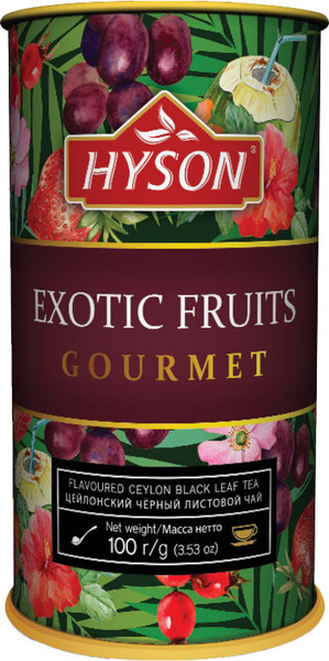 Изображение товара Чай листовой Hyson Экзотические фрукты черный (100г)