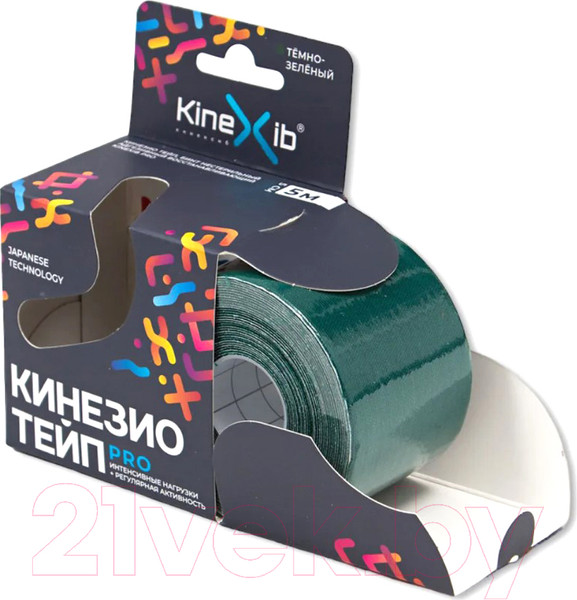 Изображение товара Кинезио тейп Kinexib Pro 5мх5см (темно-зеленый)