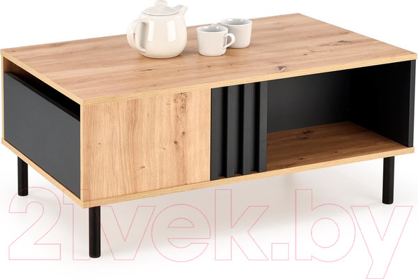 Изображение товара Журнальный столик Halmar Sonia (дуб артизан/черный)