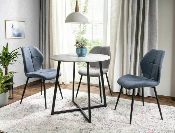 Изображение товара Обеденный стол Signal Luna (белый мрамор/черный)