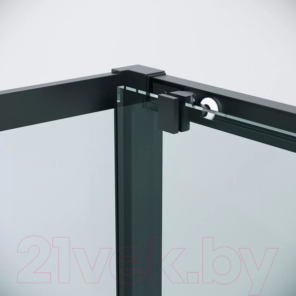 Изображение товара Душевая стенка Grossman Cosmo 200.K33.02.80.21.00 / 80x195 (черный матовый/стекло прозрачное)