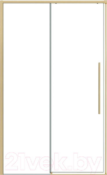 Изображение товара Душевая дверь Grossman Galaxy 130x195 / 100.K33.01.130.32.00 (золото сатин/стекло прозрачное)